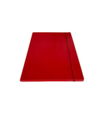 Cartella 3 lembi con elastico - 25 x 34 cm - dorso 1cm - rosso - Starline