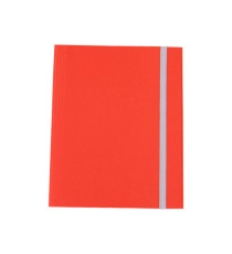 Cartella 3 lembi con elastico - A4 - dorso variabile - fibrone - rosso - Cartotecnica del Garda