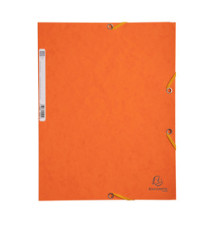 Cartella 3 lembi con elastico angolare - A4 - dorso 0,3 cm - cartoncino Lustrè - arancio - Exacompta
