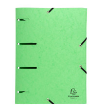 Cartella 3 lembi con elastico angolare - A4 - dorso 0,3 cm - cartoncino lustré - colori assortiti - Exacompta