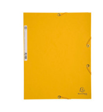 Cartella 3 lembi con elastico angolare - A4 - dorso 0,3 cm - cartoncino Lustrè - giallo - Exacompta