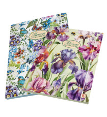 Cartella 3 lembi con elastico Nature Flowers - A4 - dorso 1,5cm - fantasie assortite - Pigna
