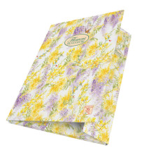Cartella 3 lembi con elastico Nature Flowers - A4 - dorso 1,5cm - fantasie assortite - Pigna