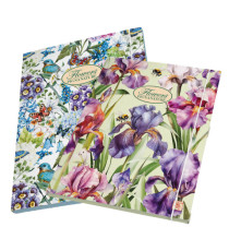 Cartella 3 lembi con elastico Nature Flowers - A4 - dorso piatto - fantasie assortite - Pigna
