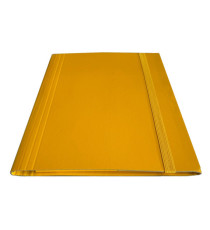 Cartella 3 lembi con elastico piatto - A4 - dorso variabile - giallo - Starline