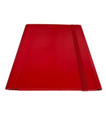 Cartella 3 lembi con elastico piatto - A4 - dorso variabile - rosso - Starline