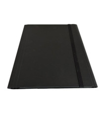 Cartella 3 lembi con elastico piatto - A4 -dorso variabile - grigio - Starline