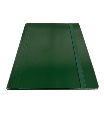Cartella 3 lembi con elastico piatto - A4 -dorso variabile - verde - Starline