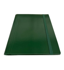 Cartella 3 lembi con elastico piatto - A4 -dorso variabile - verde - Starline