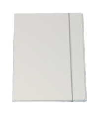 Cartella 3 lembi con elastico Queen - A4 - dorso variabile - cartone plastificato - bianco - Starline