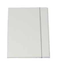 Cartella 3 lembi con elastico Queen - A4 - dorso variabile - cartone plastificato - bianco - Starline