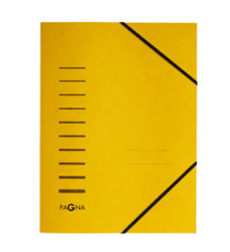 Cartella con elastico angolare - A4 - dorso variabile - cartoncino - giallo - Pagna