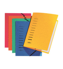 Cartella con elastico angolare - A4 - dorso variabile - cartoncino - rosso - Pagna