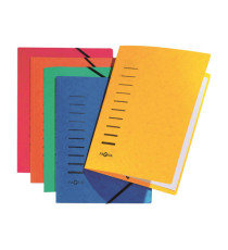 Cartella con elastico angolare - A4 - dorso variabile - cartoncino - rosso - Pagna