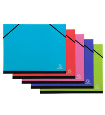 Cartella porta disegni con elastico angolare Iderama - A4 - cartoncino plastificato - colori assortiti - Exacompta
