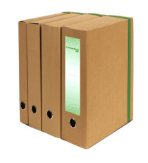 Cartella progetto con elastico - cartone FSC - dorso 4 cm - 25 x 35 cm - avana - Starline
