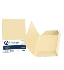 Cartellina 3 lembi Acqua - 200 gr - A4 - cartoncino bristol - camoscio - Favini - conf. 25 pezzi