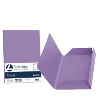 Cartellina 3 lembi Luce - 200 gr - A4 - cartoncino bristol - violetto - Favini - conf. 25 pezzi