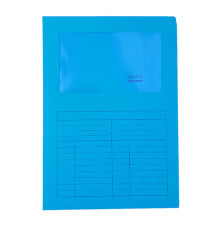 Cartellina a L con finestra Sintex - 120 gr - A4 - azzurro - Blasetti - conf. 50 pezzi