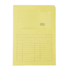 Cartellina a L con finestra Sintex - 120 gr - A4 - giallo - Blasetti - conf. 50 pezzi