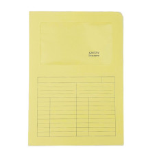 Cartellina a L con finestra Sintex - 120 gr - A4 - giallo - Blasetti - conf. 50 pezzi