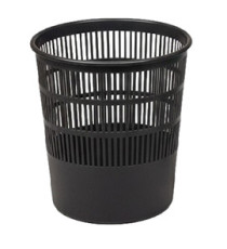 Cestino gettacarte - traforato - altezza 31,5 cm - diametro 30 cm - 15 L - nero - Methodo