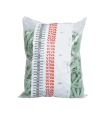 Elastici fettuccia - diametro 7 x 0,5 cm - 1 kg - gomma - verde - Viva