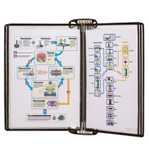 Kit leggio magnetico + 5 buste - A4 - nero - Djois