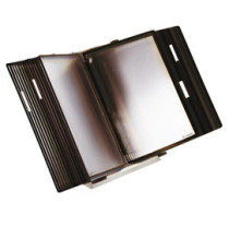 Leggio antibatterico - da tavolo - 10 buste - A4 - nero - Djois