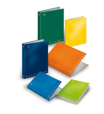 Raccoglitore Monocromo - A4 - 4 anelli tondi 30 mm - dorso 4 cm - colori assortiti - Pigna