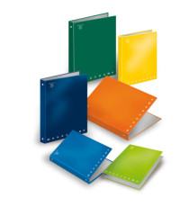 Raccoglitore Monocromo - A4 - 4 anelli tondi 30 mm - dorso 4 cm - colori assortiti - Pigna