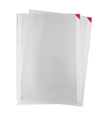 Tasca a L - con retro adesivo - A4 - rosso - Djois - conf. 5 pezzi