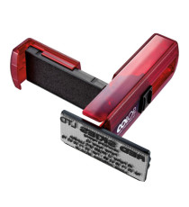 Timbro Pocket Stamp Plus 40 - 23 x 59 mm - 6 righe - autoinchiostrante - rosso rubino - Colop