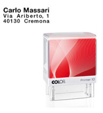 Timbro Printer 10 - 10 x 27 mm - 3 righe - autoinchiostrante - nero - Colop