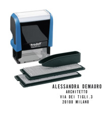Timbro Printy Typo 4.0 autocomponibile - 38 x 14 mm - 3 righe - Trodat