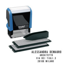 Timbro Printy Typo 4.0 autocomponibile - 47 x 18 mm - 4 righe - Trodat