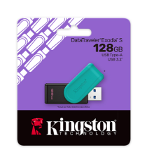 Pendrive Kingston DT Exodia S 128GB 3.2 gen1 Datatravel 128 GB DTX 2.0 - USB 2.0 DTXS/128GB Drive Flash cappuccio a rotazione