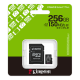 Micro Kingston SDCS3/256GB SDXC 256GB classe 10 UHS-I, U1/U3, Classe video 10/30, A1 microSD Canvas Select Plus fino a 150 MB/s
