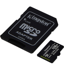 MICRO SDHC 128GB CLASSE 10 SDCS2/128GB UHS-I KINGSTON CANVAS SELCET PLUS - MICROSD 128GB 100MBs CON ADATTATORE