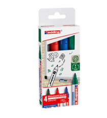 Marcatore per lavagne bianche 660 - punta conica - da 1,5 a 3 mm - Edding - astuccio 4 pezzi