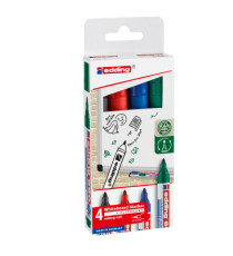 Marcatore per lavagne bianche 660 - punta conica - da 1,5 a 3 mm - Edding - astuccio 4 pezzi
