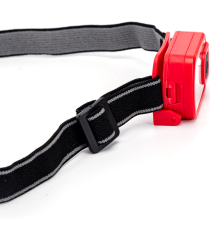 Torcia lampada da testa led frontale a batteria 0.3w 20 lumen 6500k luce fredda L48xW16xH30mm IP44