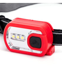 Torcia lampada da testa led frontale a batteria 0.3w 20 lumen 6500k luce fredda L48xW16xH30mm IP44