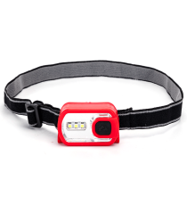 Torcia lampada da testa led frontale a batteria 0.3w 20 lumen 6500k luce fredda L48xW16xH30mm IP44