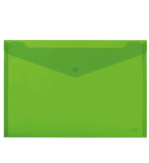 Busta con bottone - 24 x 18,5 cm - PP - colori assortiti fluo - Lebez - conf. 5 pezzi