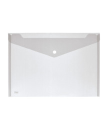 Busta con bottone - 33,5 x 23,5 cm - PP - colori assortiti - Lebez - conf. 5 pezzi