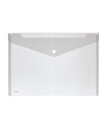 Busta con bottone - 33,5 x 23,5 cm - PP - colori assortiti - Lebez - conf. 5 pezzi