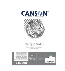 Carta lucida satinata per disegno manuale - A4 - 250 fogli - 90/95 gr - per fotocopie/stampe laser - Canson