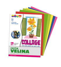 Carta velina - 24 x 34 cm - 20 gr - colori assortiti - Deco - 24 fogli