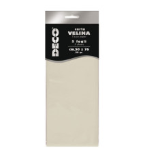 Carta velina - 50 x 76 cm - 20 gr - avorio - Deco - busta 5 fogli